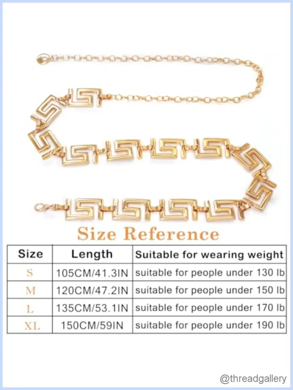 Women's Alloy Waist Chain Adjustable Belt for Dresses